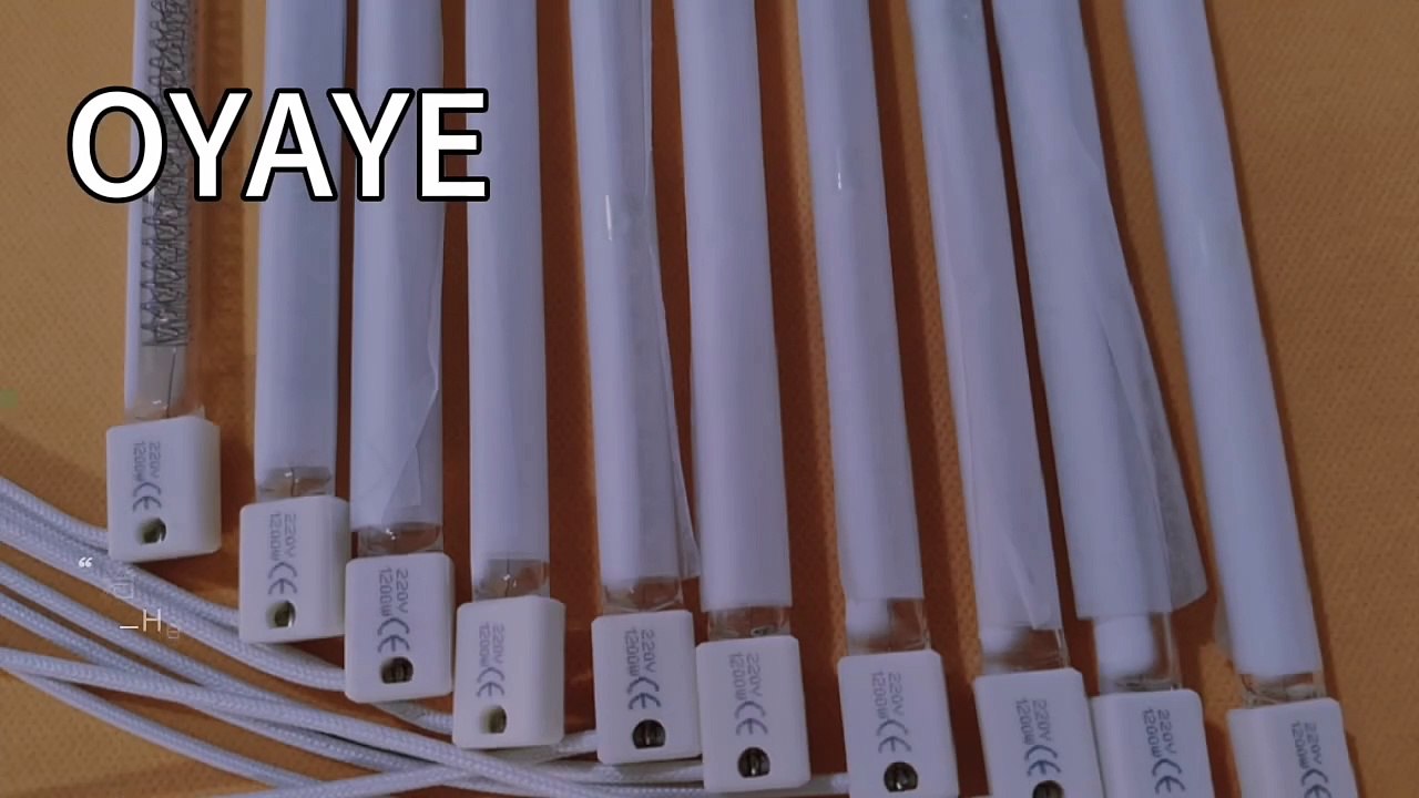 220v 1200w Infrared Halogen Heating Lamp for Silk Screen Printing Machine