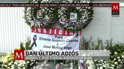 Dan último adiós a Ximena Guzmán y José Muñoz, funcionarios de la CdMx asesinados