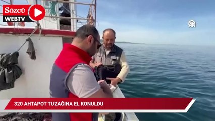 Denize yasa dışı bırakılan 320 ahtapot tuzağına el konuldu