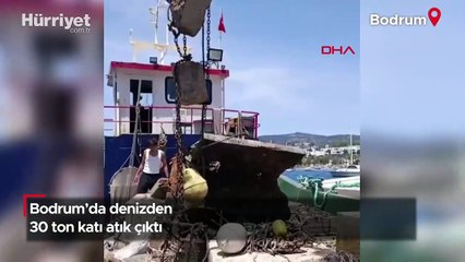 Bodrum'da denizden 30 ton katı atık çıktı