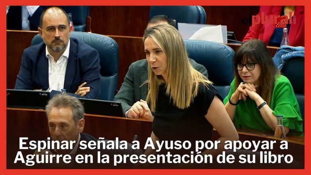 Mar Espinar señala a Ayuso por apoyar a Esperanza Aguirre en la presentación de su libro