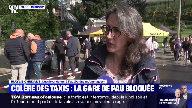 Un siège qui ne bougera pas tant qu'on n'aura pas des réponses : Les taxis mobilisés pour le quatrième jour à Pau