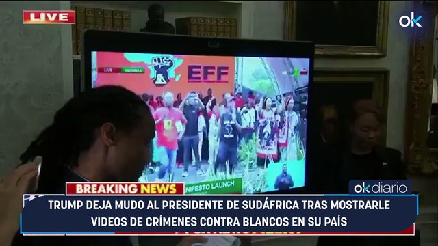 Trump deja mudo al presidente de Sudáfrica tras mostrarle videos de crímenes contra blancos en su país