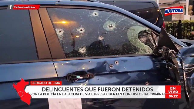 Vía Expresa: Delincuentes detenidos tras intensa balacera registran amplio historial criminal