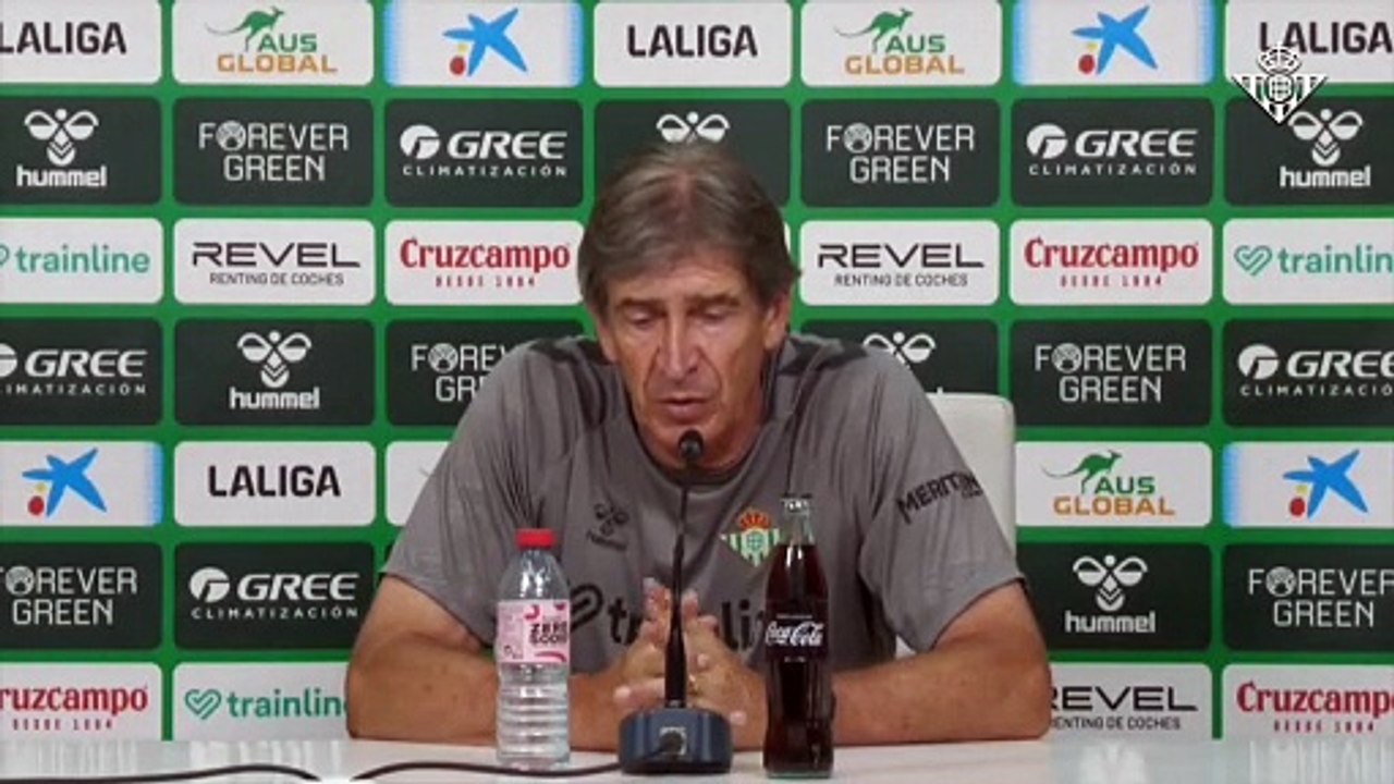 Pellegrini analiza el partido del Betis contra el Valencia previo a la final de Conference