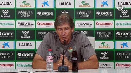 Pellegrini analiza el partido del Betis contra el Valencia previo a la final de Conference