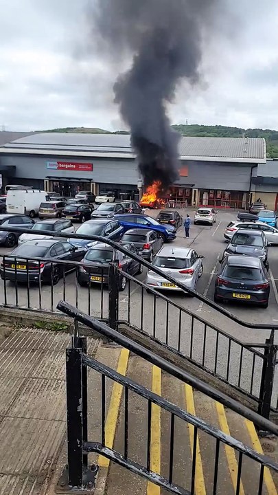 Flora Street fire: Video shows car engulfed in flames in Sheffield retail park