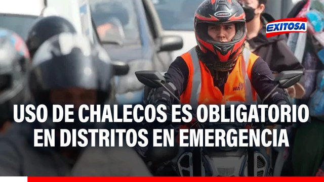 Uso de cascos y chalecos para motociclistas es obligatorio en distritos en estado de emergencia de Lima y Callao