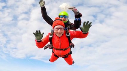 This Amazing 76-Year-Old Jumps Out of a Plane for a Good Cause