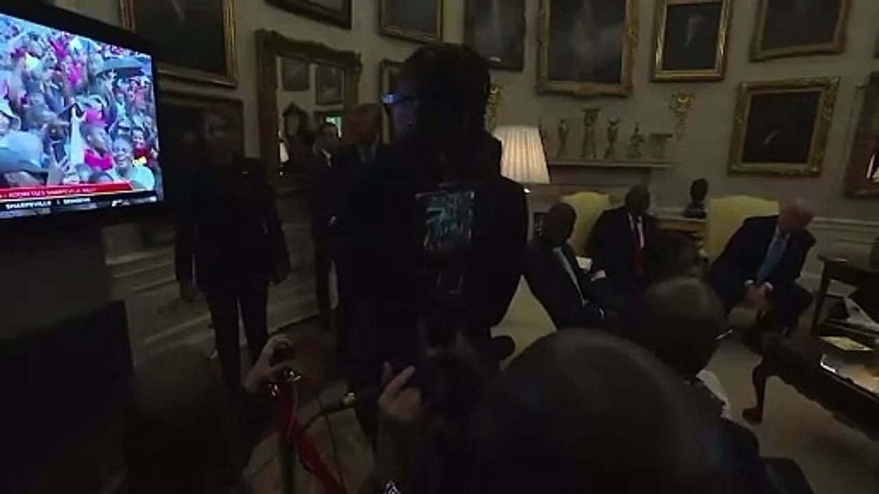 BREAKING 🚨 President Trump stuns the world by FORCING South Africas President to watch a video of South Africans chanting to k*ll White people  HOLY SH*T he did that in front of the Press for million of people around the world to see  TRUMP IS A BOSS