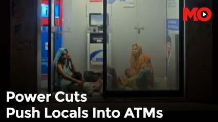 ATM becomes shelter: Jhansi family escapes 45°C heat amid power crisis 