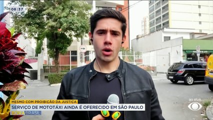 Serviço de mototáxi opera em São Paulo mesmo após proibição