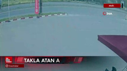 Muğla'da Bodrum’da takla atan araçtan çıkıp kaçtı