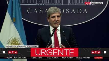 Primera parte de los anuncios del ministro Luis caputo