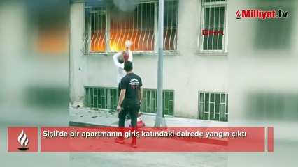 Sişli'de apartman yangını! Ekipler müdahale ediyor