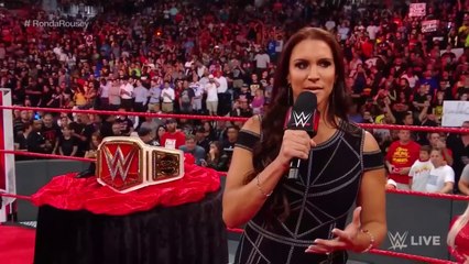 WWE women's superstar Ronda Rousey and Stephanie WWE