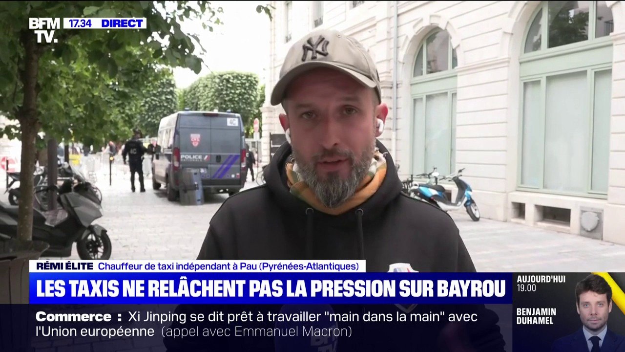 Colère des taxis: Rémi Élite, chauffeur de taxi à Pau, a été reçu par le maire de Pau, ville du Premier ministre