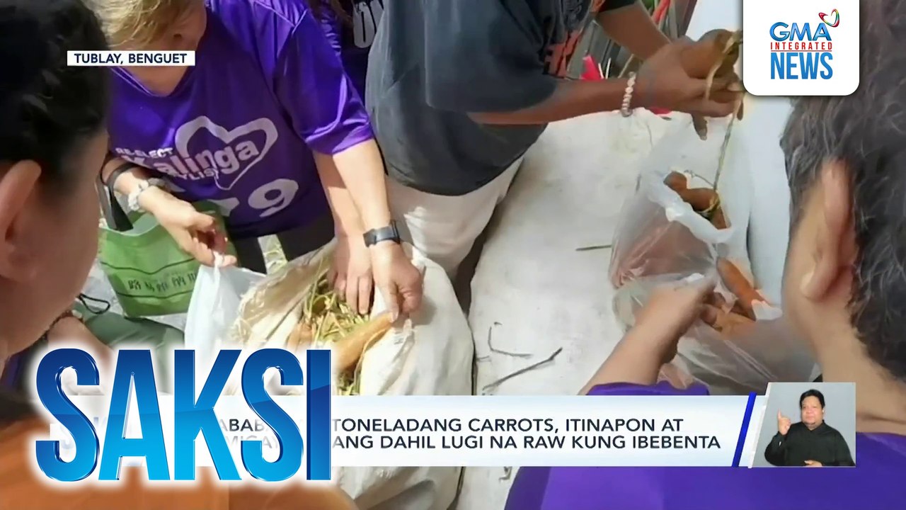 'Di bababa sa 5 toneladang carrots, itinapon at ipinamigay na lang dahil lugi na raw kung ibebenta | Saksi