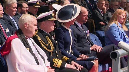 Princess Kate names navy ship by smashing whisky bottle