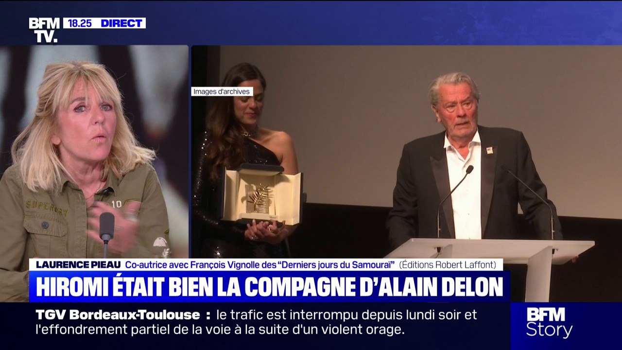 Livre sur les derniers jours d'Alain Delon: "Sur l'héritage, on est entre 50 et 51 millions d'euros", indique Laurence Pieau, co-autrice des "Derniers jours du Samouraï"