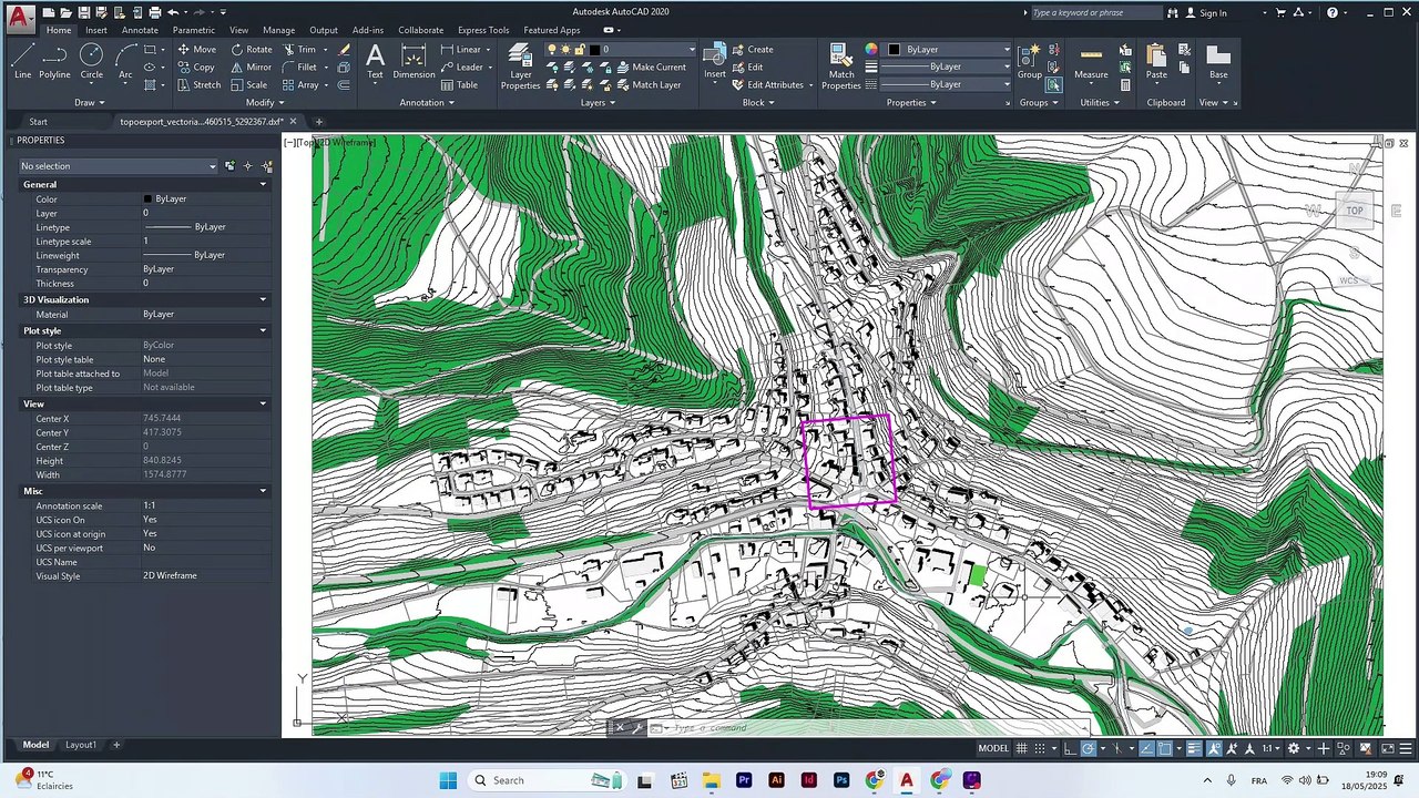 TopoExport.com - How to Instantly Cut Contour Lines to Match Your Site Boundary in AutoCAD