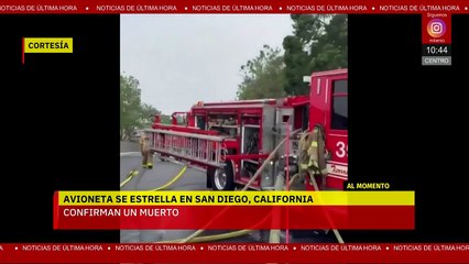 Avioneta se estrella en zona residencial de San Diego; hay un muerto