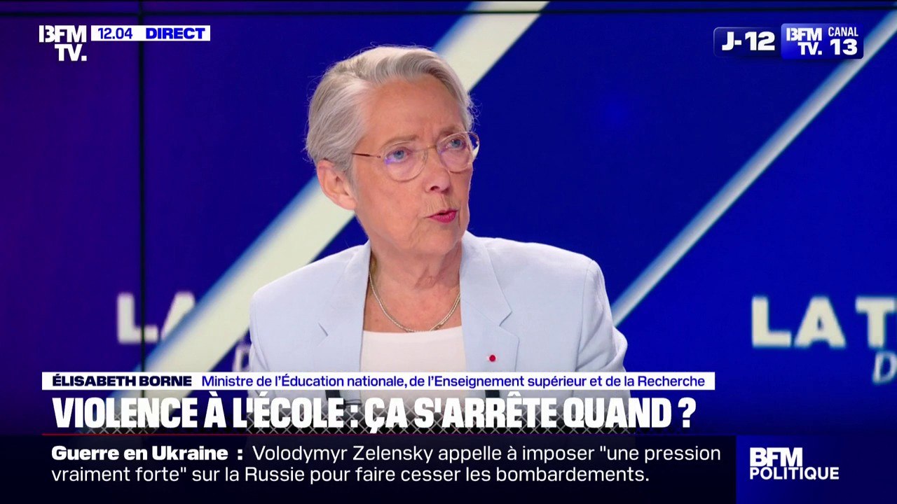 "C'est d'une gravité extrême": Élisabeth Borne, ministre de l'Éducation, réagit à l'agression d'une professeure dans l'Essonne après le jet d'une porte du 4e étage par des élèves