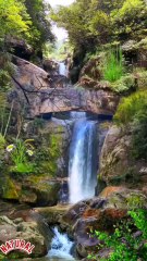 Beautiful place with green mountain and clear water