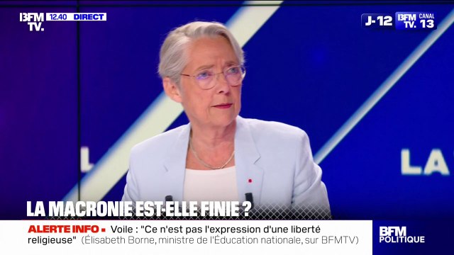 C'est choquant de porter des propos de cette nature : Élisabeth Borne réagit aux propos de la porte-parole du gouvernement qui a assuré que le macronisme trouvera une fin bientôt