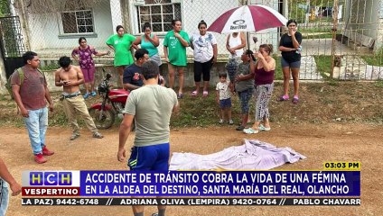 ¡Desgracia! Camión de encomiendas le arrebata la vida a una motociclista en Olancho y huye del lugar