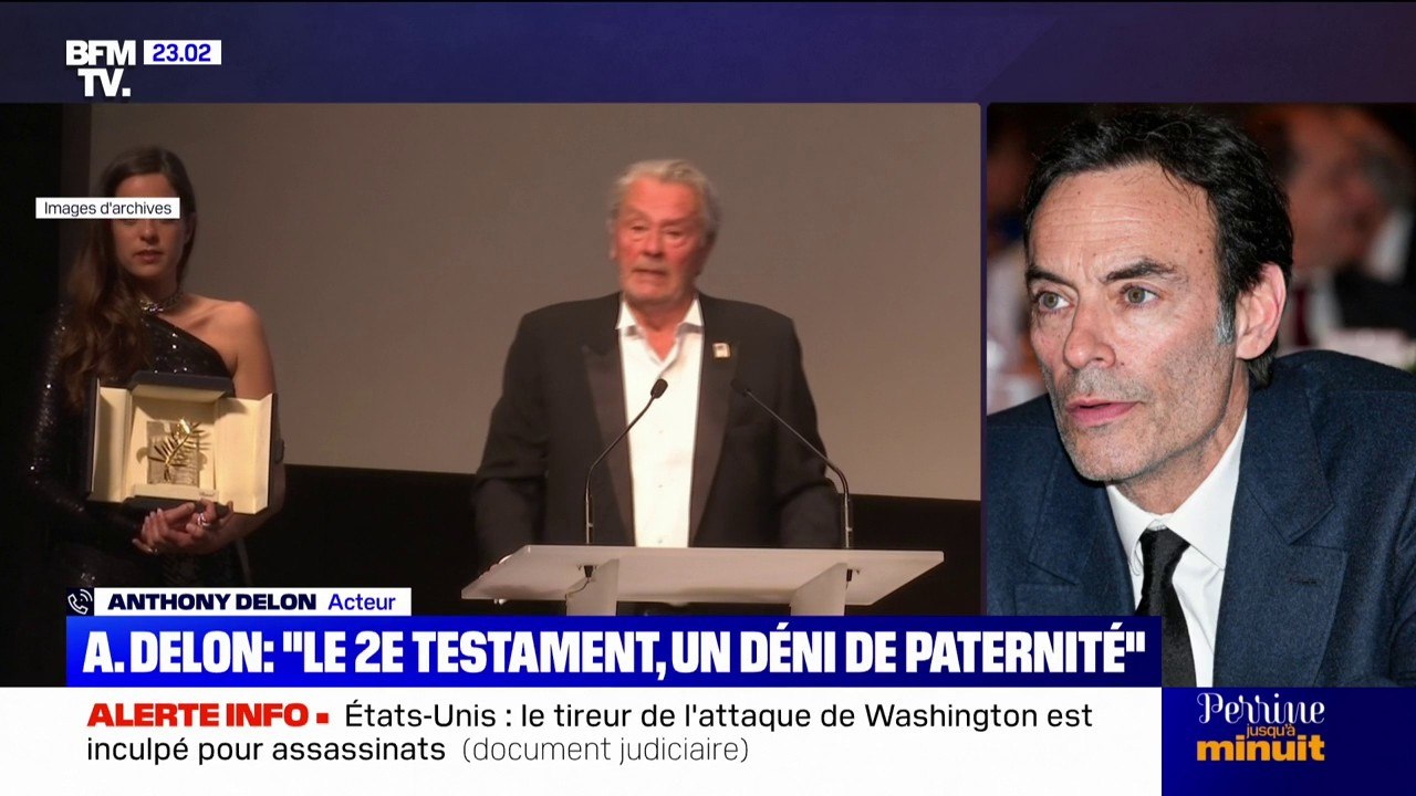 Livre sur les derniers jours d'Alain Delon: "On essaye de faire avancer les choses" avec Anouchka Delon, indique le fils de l'acteur, Anthony Delon