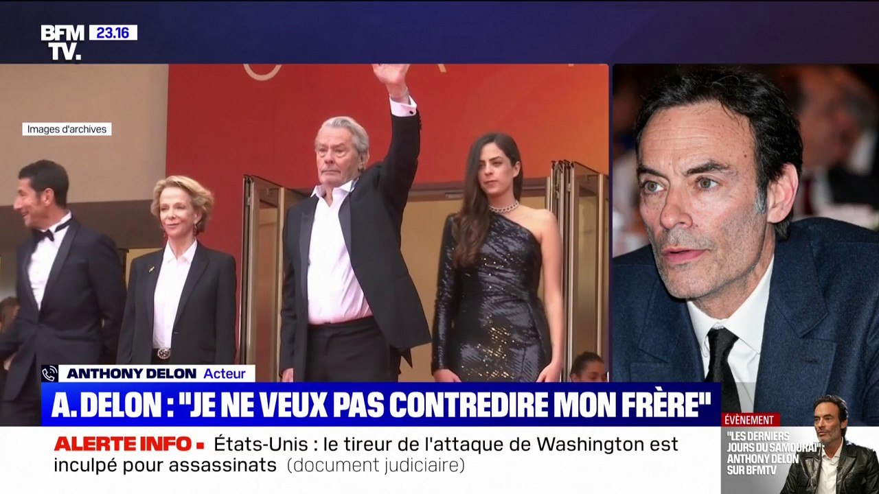 Livre sur les derniers jours d'Alain Delon: "Mon père n'a jamais levé la main sur ma mère", indique le fils de l'acteur, Anthony Delon