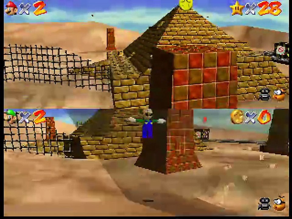 Super Mario 64 Splitscreen Multiplayer online multiplayer - n64