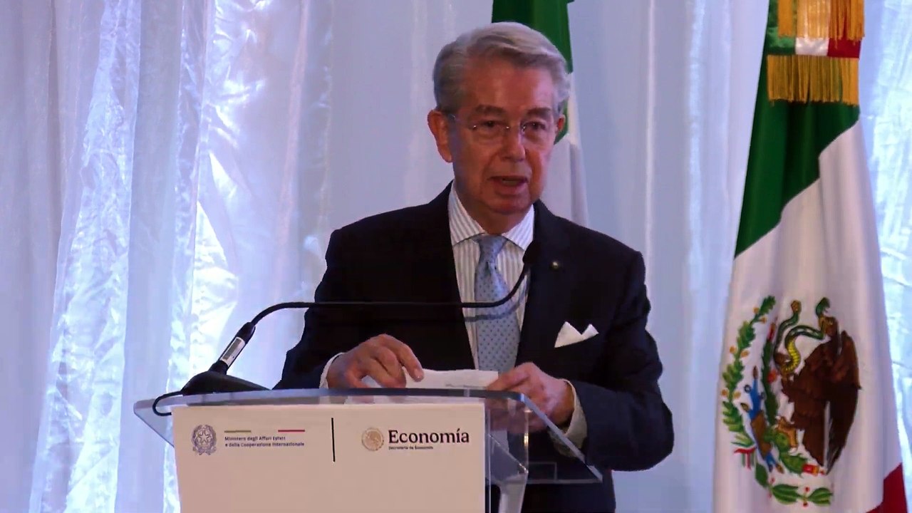 Città del Messico - Tajani e il Ministro dell’Economia Ebrard aprono il Forum Imprenditoriale Italia-Messico (22.05.25)