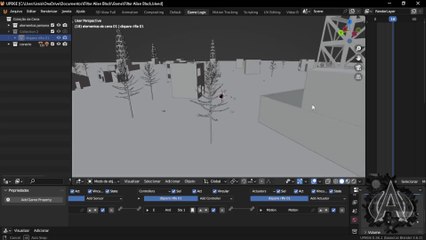Já Criei Metade do Cenário do Meu Jogo na UPBGE #jogoblender #jogoretro