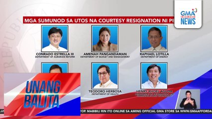 Mga sumunod sa utos na courtesy resignation ni PBBM | Unang Balita