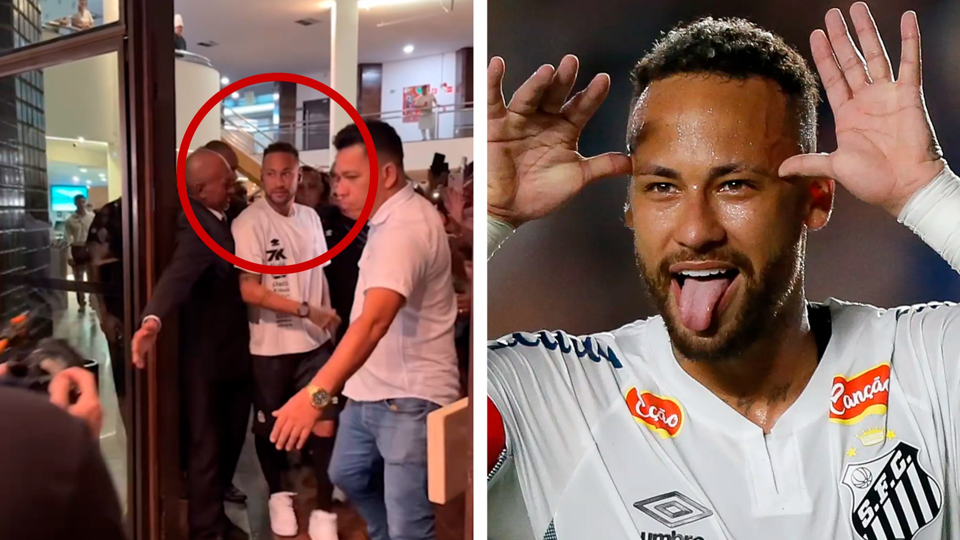 Neymar desata locura entre sus fans previo al partido de Santos en la ...
