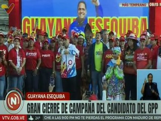 Pueblo tiñó de rojo las calles de la Guayana Esequiba en el cierre de campaña de Neil Villamizar