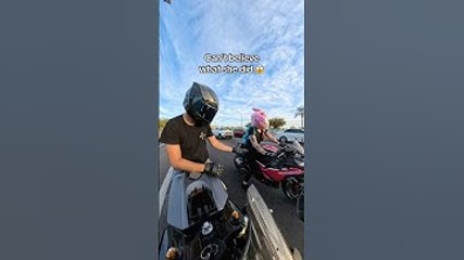 What was she saying🤔 #motorcycle  #fyp #yamaha #r7 #bikelife #couple  #biketok #booktok #bikergirl