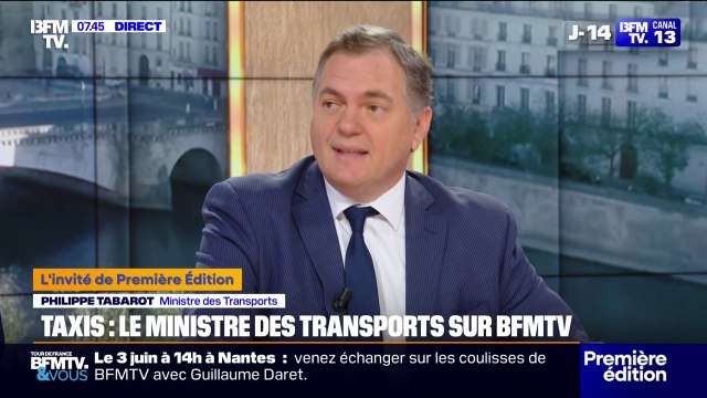 Grève des taxis: le ministre des Transports Philippe Tabarot lance un appel au calme