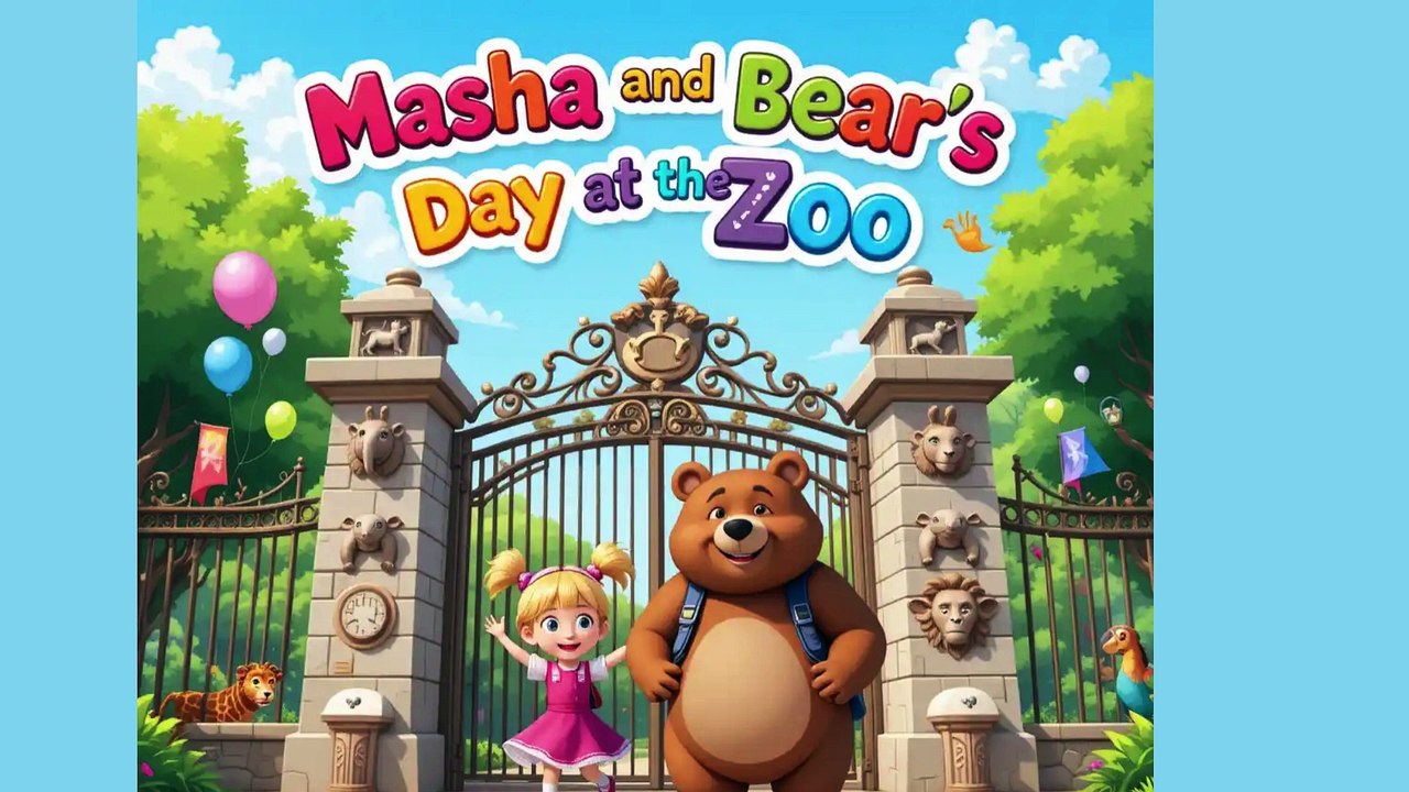 Masha and Bear's Day at the Zoo english