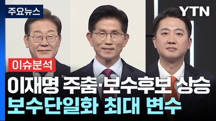 이재명 주춤·보수 후보 상승...보수 단일화 최대 변수 / YTN