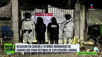 Rescatan a 16 niños víctimas de explotación laboral en Cancún