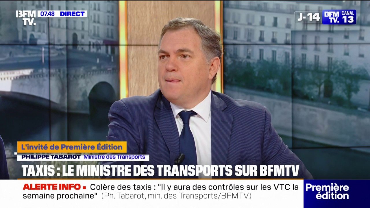 Grève des taxis: le ministre des Transports annonce des contrôles sur l'activité des VTC dès la semaine prochaine avec des "amendes forfaitaires qui vont tomber"