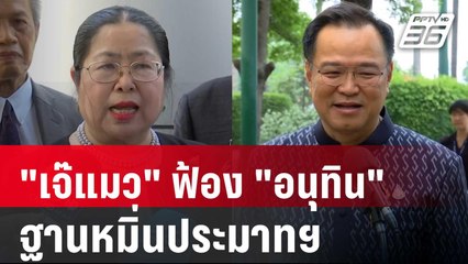 "เจ๊แมว" ฟ้อง "อนุทิน" ฐานหมิ่นประมาทฯ ลั่นเดินหน้ายุบ ภท. | เที่ยงทันข่าว | 23 พ.ค. 68