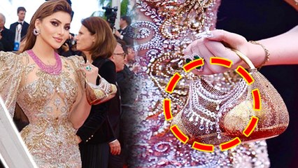 Cannes 2025: Urvashi Rautela 3rd Day Golden Gown Look Viral, हाथ में Carry किया Bikini Diamond Bag..