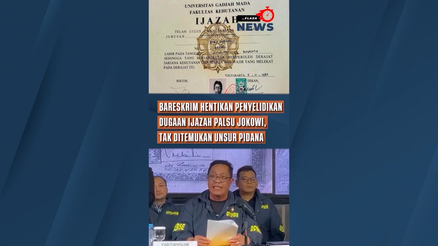 Bareskrim Hentikan Penyelidikan Dugaan Ijazah Palsu Jokowi, Tak Ditemukan Unsur Pidana