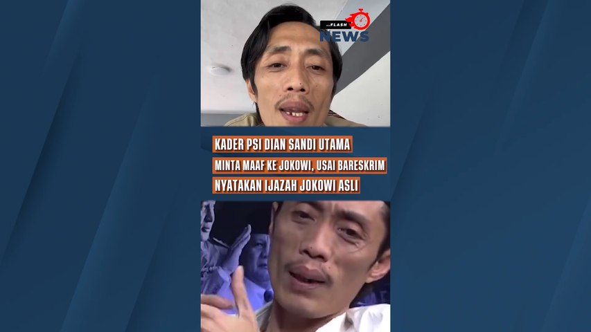 Kader PSI Dian Sandi Utama Minta Maaf ke Jokowi, Usai Bareskrim Nyatakan Ijazah Jokowi Asli