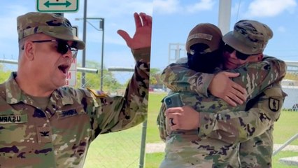 Retiring Soldier Fights Tears When Airman Daughter Surprises Him At Retirement Ceremony | Happily TV