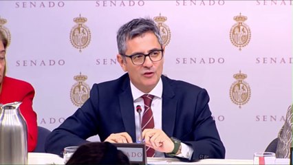 Bolaños responde a la portavoz de Vox por sus ataques a Pumpido: “Usted se beneficia de inmunidad parlamentaria porque si no habría cometido un delito”